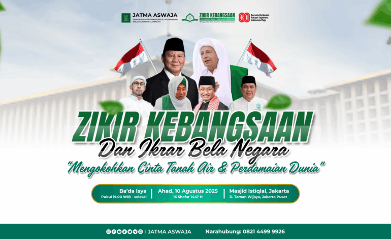 Menuju 80 Tahun Usia Republik Indonesia, PB JATMA ASWAJA Bakal Gelar Zikir Kebangsaan