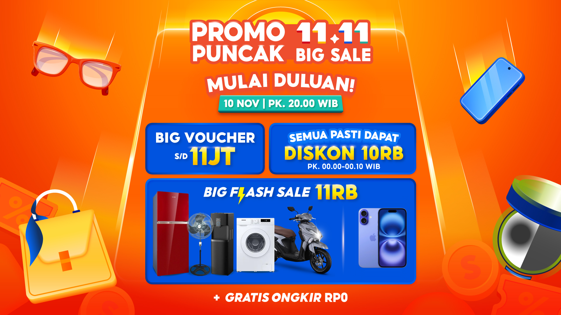 Puncak Shopee 11.11 Big Sale 2025 Hadirkan Segudang Penawaran dan Promo Spesial Sepanjang Hari