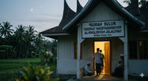 Papan nama Rumah Suluk Tarekat Naqsyabandiyah di Sumatera Barat, bukti fisik keberadaan mereka