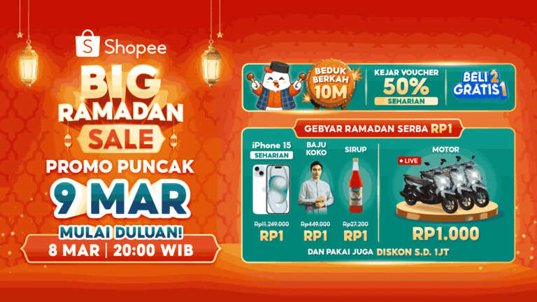 Shopee Hadirkan Ragam Promo Spesial di Puncak Big Ramadan Sale 9 Maret 2026