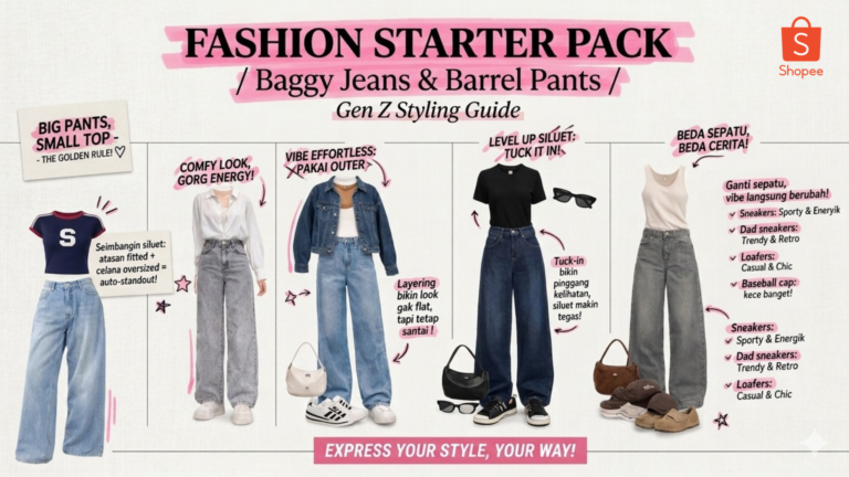 Upgrade Look Dengan Baggy Jeans & Barrel Pants Gen Z Ala Shopee