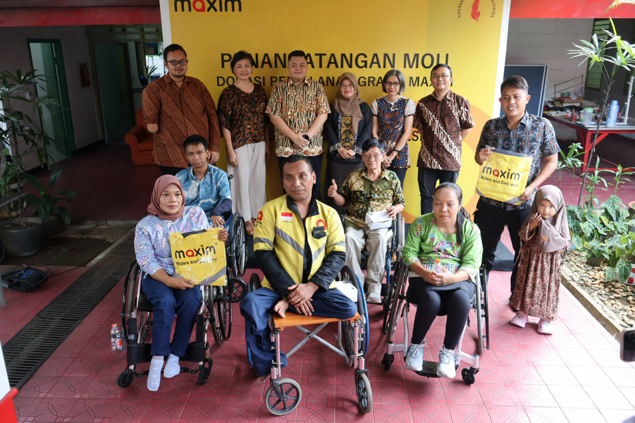 Maxim Teken MoU Dan Yayasan Cheshire Indonesia Salurkan Bantuan Transportasi & Buka Peluang Kemitraan Bebas Komisi Penyandang Disabilitas