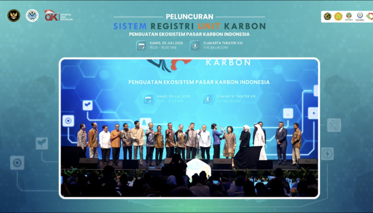 Peluncuran Sistem Registri Unit Karbon SRUK di Djakarta Theater Jakarta 9 Juli 2026.