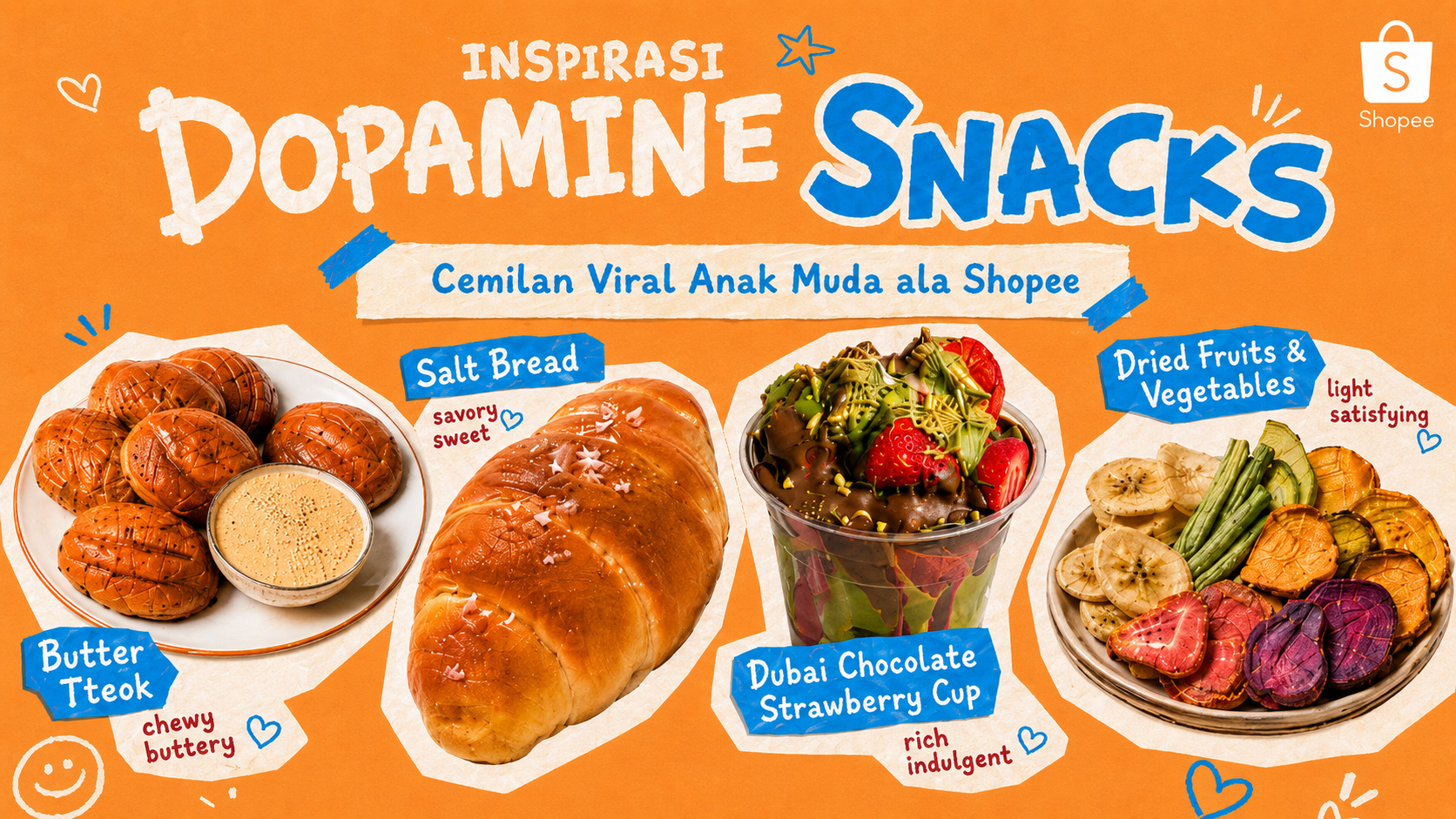‘Dopamine Snacks’ Lagi Nge-Tren! Ini Inspirasi Cemilan Viral yang Bisa Dinikmati bersama Shopee