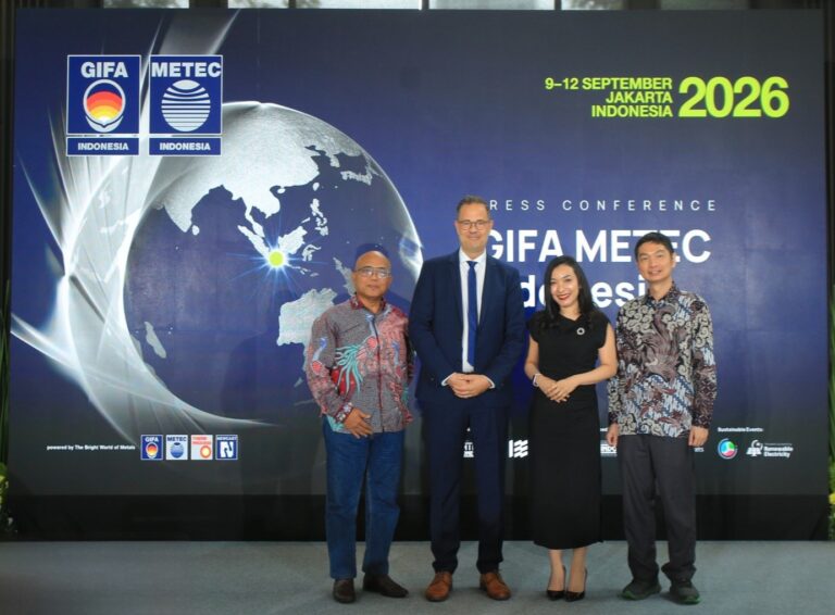 Peluncuran Aluminium Pavilion di konferensi pers GIFA dan METEC Indonesia 2026