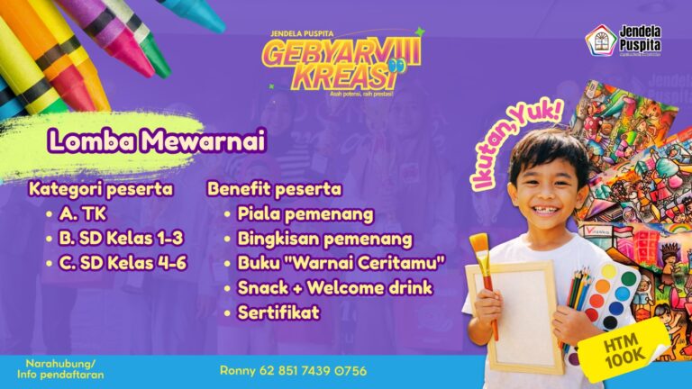 Lomba Mewarnai di Hotel Bintang 4, Semua Peserta Dapat Buku Senilai Rp175 Ribu dan Hadiah Jutaan Rupiah
